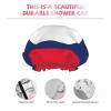 Laos Flag Lined Shower Cap for Women view 3