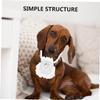 CORHAD White Polyester Dog Ring Pillow Holder with Unique Wedding Design view 3