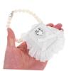 CORHAD White Polyester Dog Ring Pillow Holder with Unique Wedding Design view 4