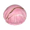 Pink Marble Textured Lined Shower Cap for Women view 1