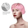 Pink Marble Textured Lined Shower Cap for Women view 2