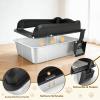 TDHZXEM XL Stainless Steel Cat Litter Box with Scoop and Litter Mat view 4