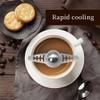 FACAIIO Stainless Steel Coffee Ice Ball with Holder, Whiskey Chilling Stone, 2.2 cm, Reusable, Silver view 3