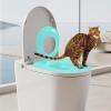 Feizikaw Pet Accessories Cat Litter Box Training Set, Toilet Training System, Reusable Training Ring and Training Seat Tool (Blue, A) view 2