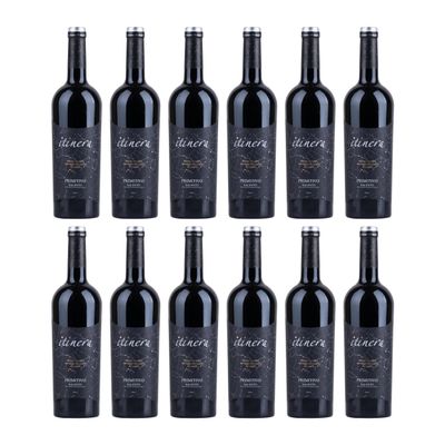 Itinera Prima Classe Primitivo Salento IGT Semi-Dry Red Wine, Italy, Includes FineWert E-Book (12 x 0.75 L)
