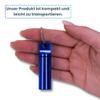 Medipill Compact Daily Pill Box, Aluminum Mini Travel Case, Blue view 3
