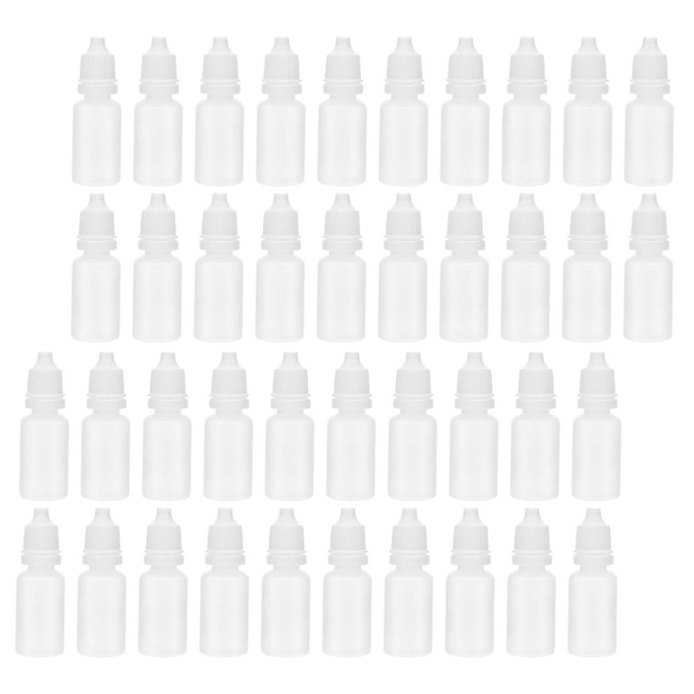 JOINPAYA 60-Pack 10 mL PE Dropper Squeeze Bottles with Leak-Resistant Caps