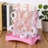 Space-Saving Foldable Baby Bottle Drying Rack with Drip Tray view 3