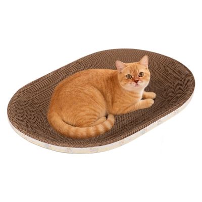 Oval Cardboard Cat Scratch Pad and Lounger