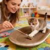 Oval Cardboard Cat Scratch Pad and Lounger view 3