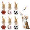 6-Pack Interactive Cat Balls with Feathers view 1