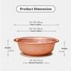 Hand-Hammered Copper Foot Bath Basin, Portable Foot Care Massage Bowl, Garden Decor Water Basin for Patio Wellness (Brass, 34 cm) view 2