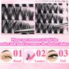 MOTIBACK Eyelash Extension Set, 14-Row Voluminous Lash Clusters, D-Curl view 3
