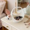 Kids' Wicker Easter Basket with Bunny Ears and Handle view 3