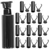 Shoelace Aglets, 14 Pieces, Black Zinc Alloy view 1
