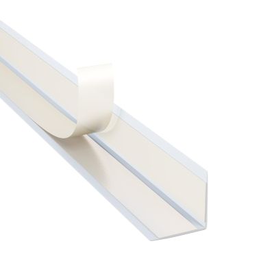 DQ-PP Self-Adhesive PVC Corner Profile, 25 x 25 mm, 80 m (40 x 2 m), White