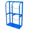 Generic Heavy-Duty Portable Oxygen Cylinder Holder, Floor-Mounted, for 14 Gas Cylinders, with Screws and Safety Chain view 1