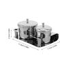 LOORGVEL 2-Piece Stainless Steel Nail Art Dappen Dishes with Lids view 2