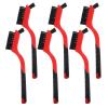 HOMSFOU Turtle Shell Cleaning Brushes, 6-Piece Set with Double-Sided Nylon Heads and Ergonomic PU Handles view 1