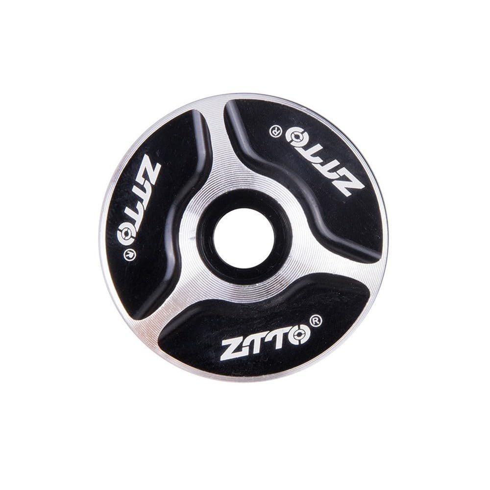 Gettimore ZTTO 32 mm Bicycle Headset Top Cap, Aluminum Alloy, Threadless, 28.6 mm Compatible, Black