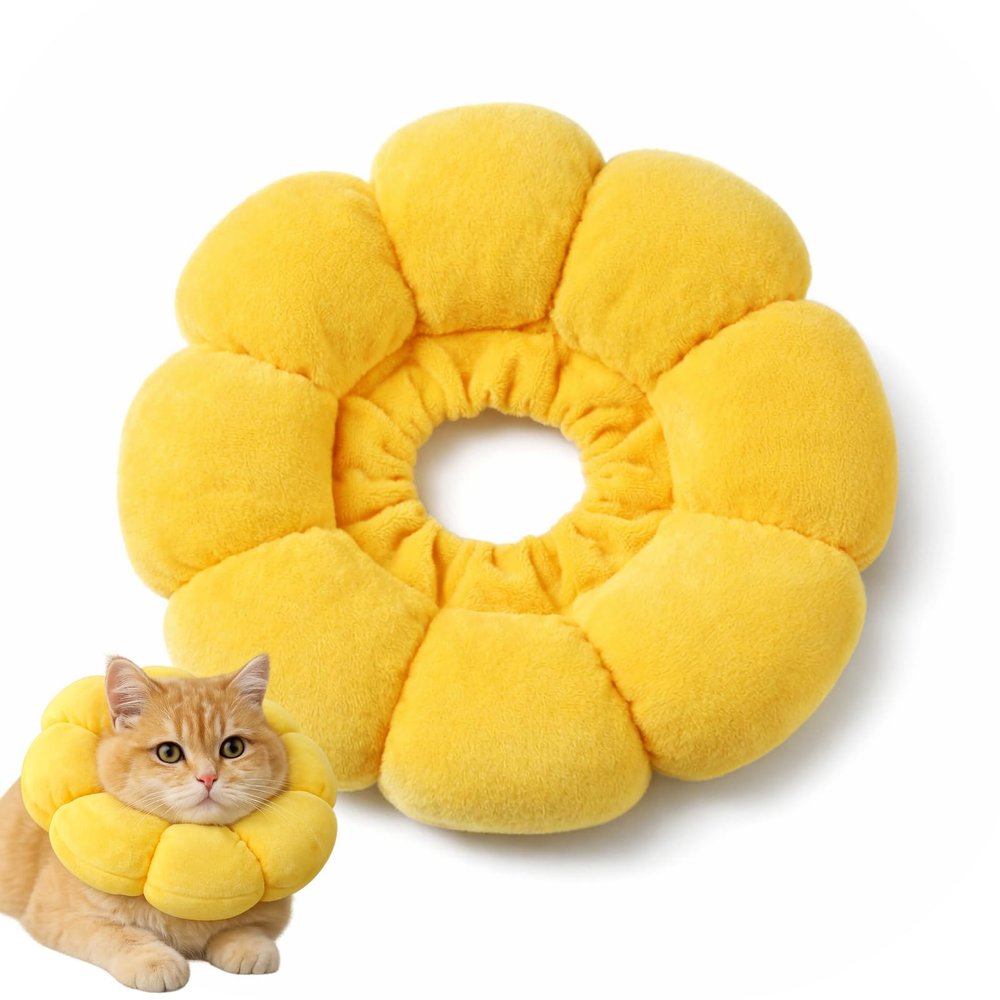 Adjustable Cat Collar in Sunflower Design