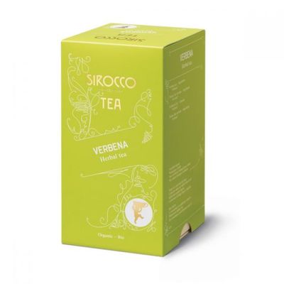 Sirocco Organic Verbena Herbal Tea, 20 Sachets, Caffeine-Free