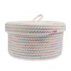 Homoyoyo Woven Cotton Rope Basket with Lid, 22 x 14 cm view 1