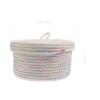 Homoyoyo Woven Cotton Rope Basket with Lid, 22 x 14 cm view 2