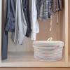 Homoyoyo Woven Cotton Rope Basket with Lid, 22 x 14 cm view 3