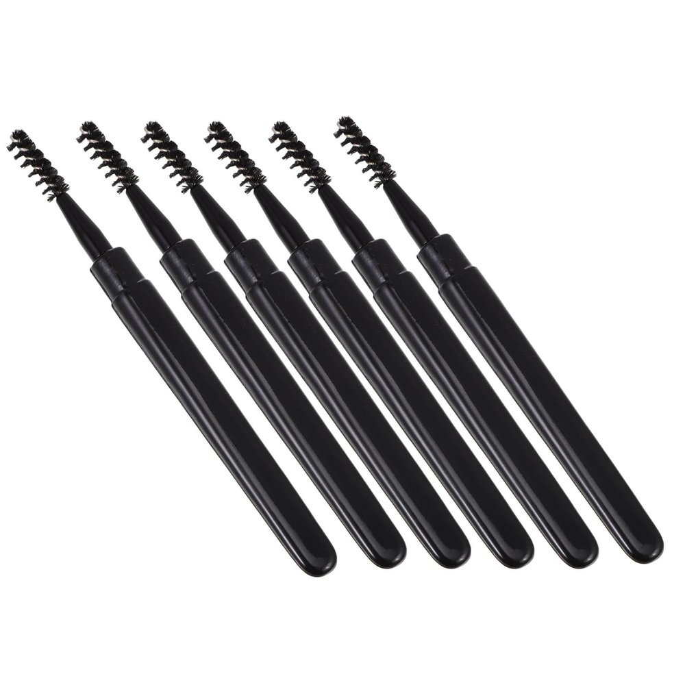 Eyelash Brushes for Women, 6-Piece Set, Black Plastic