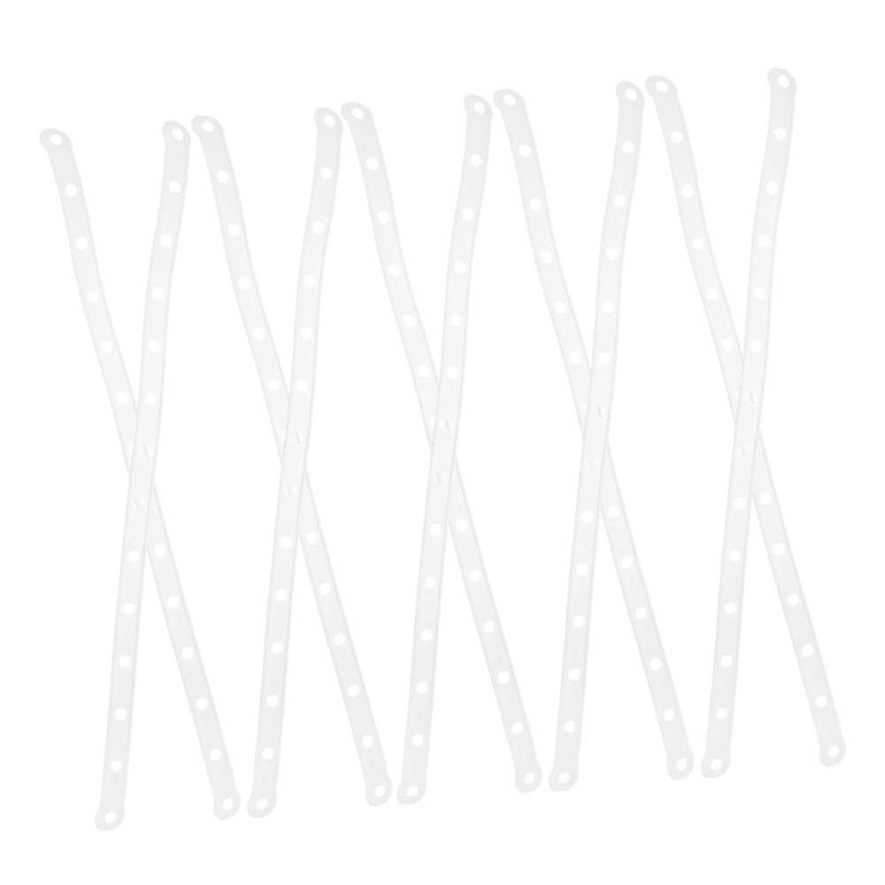 JOINPAYA White Plastic Clothes Hanger Connectors, 10-Pack, Space-Saving Closet Organizer Strips