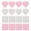 Cabilock 4-Piece Eyelash Glue Removal Pads, Disposable Lint-Free Cotton Pads in Heart and Square Shapes view 1