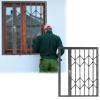 Folding Window Grilles, Adjustable 20–32-Inch Safety Grilles with Lock, Black Window Guard view 1
