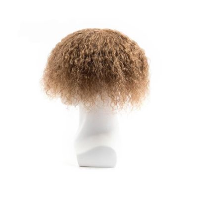 Men’s Human Hair Toupee System, Full Lace, 15 mm, Curly and Breathable