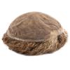 Men’s Human Hair Toupee System, Full Lace, 15 mm, Curly and Breathable view 3