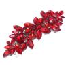 Red Wedding Hair Clip with Crystal and Rhinestones, Elegant Bridal Accessory view 1