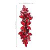 Red Wedding Hair Clip with Crystal and Rhinestones, Elegant Bridal Accessory view 2