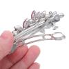 Red Wedding Hair Clip with Crystal and Rhinestones, Elegant Bridal Accessory view 3