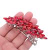 Red Wedding Hair Clip with Crystal and Rhinestones, Elegant Bridal Accessory view 4