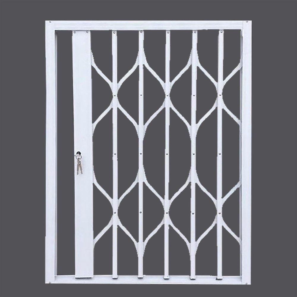 Foldable Aluminum Sliding Window Security Grille, 81 x 96.5 cm