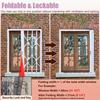 Foldable Aluminum Sliding Window Security Grille, 81 x 96.5 cm view 2