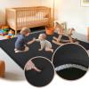 Baby Play Mat 55.1 x 98.4 in, Black, 1 in Thick Foam Mat with Non-Slip Backing view 2
