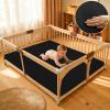 Baby Play Mat 55.1 x 98.4 in, Black, 1 in Thick Foam Mat with Non-Slip Backing view 3