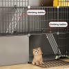 Large Indoor Cat Enclosure, DIY, Removable, with Litter Box and Platforms (White, 95 cm x 37 cm x 145) view 4