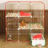 Indoor Cat Cage with Cat Ladder, Scratching Post and Bed view 2