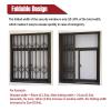 Gray Foldable Window Security Bars, 80–100 cm, Break-In Resistant, Lockable (60 x 100 cm) view 3
