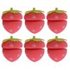 Strawberry-Design Hair Curlers, 6 Pieces, Soft and Comfortable, No-Heat Styling view 1