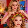 Strawberry-Design Hair Curlers, 6 Pieces, Soft and Comfortable, No-Heat Styling view 3