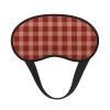 Sleep Masks for Men and Women, Dark Red Vichy Pattern view 1