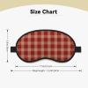 Sleep Masks for Men and Women, Dark Red Vichy Pattern view 2